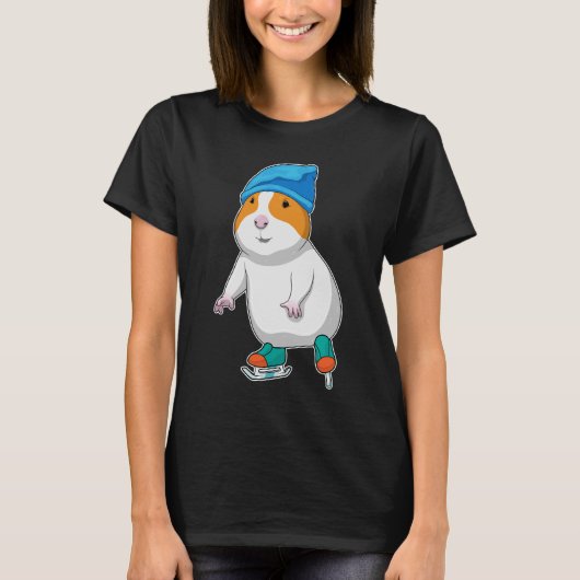 Hamster Ice Skaten Ice Skate T-Shirt (Vorderseite)