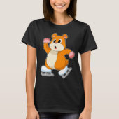 Hamster Ice Skaten Ice Skate Wintersport T-Shirt (Vorderseite)