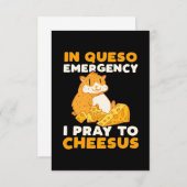 Hamster ich bete zu Cheesus RSVP Karte (Vorne/Hinten)