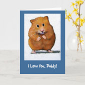 HAMSTER, ich Liebe dich, Papa! KARTE (Gelbe Blume)