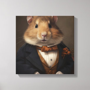 Hamster im Anzug Tierkunst Tier im Anzug Leinwanddruck