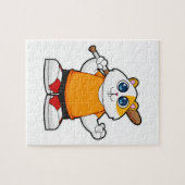 Hamster im Baseball mit Baseballschläger Puzzle (Horizontal)