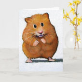 HAMSTER IM FARBbleistift Karte (Gelbe Blume)