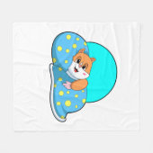 Hamster im Schlaf mit Blanket.PNG Fleecedecke (Vorderseite (Horizontal))