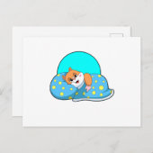 Hamster im Schlaf mit Blanket.PNG Postkarte (Vorne/Hinten)