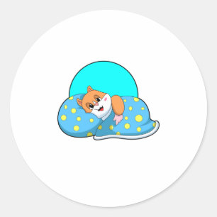 Hamster im Schlaf mit Blanket.PNG Runder Aufkleber