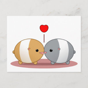 Hamster in der Liebe Postkarte