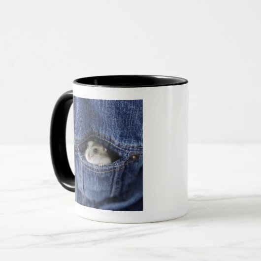 Hamster in der Tasche Tasse (Vorderseite Links)