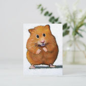 HAMSTER IN FARBPENCIL POSTKARTE (Stehend Vorderseite)