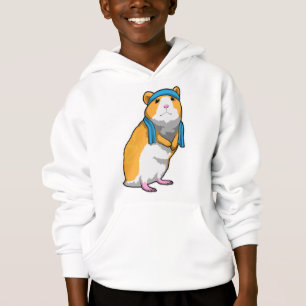 Hamster in Fitness mit Handtuch Hoodie