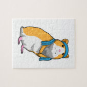 Hamster in Fitness mit Handtuch Puzzle (Horizontal)