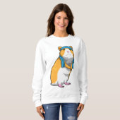 Hamster in Fitness mit Handtuch Sweatshirt (Vorne ganz)