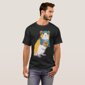 Hamster in Fitness mit Handtuch T-Shirt (Vorne ganz)