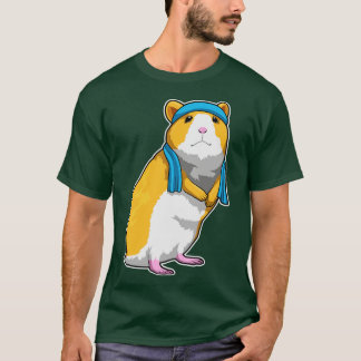 Hamster in Fitness mit Handtuch T-Shirt