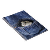 Hamster in Tasche Notizblock (Rechte Seite)