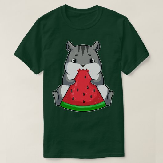 Hamster isst Watermelon T-Shirt (Design vorne)