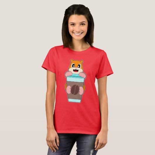 Hamster-Kaffee T-Shirt (Vorne ganz)
