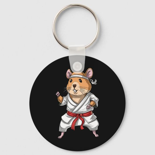 Hamster Karate Ninja Jiu-jitsu Judo Taekwondo Mart Schlüsselanhänger (Vorderseite)