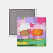 Hamster Kiss Magnet (Vorderseite/Rückseite)