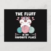 Hamster Knitting Crochet Cotton Wool Postkarte (Vorderseite)