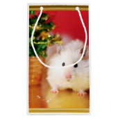 Hamster Kokolinka mit Weihnachtsbaum Kleine Geschenktüte (Rückseite)