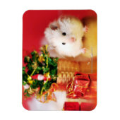 Hamster Kokolinka mit Weihnachtsbaum Magnet (Vertikal)