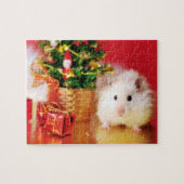 Hamster Kokolinka mit Weihnachtsbaum Puzzle (Horizontal)