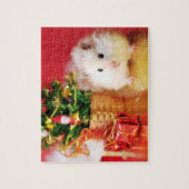 Hamster Kokolinka mit Weihnachtsbaum Puzzle (Vertikal)
