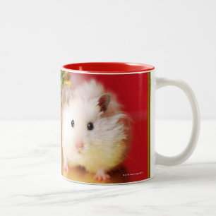 Hamster Kokolinka mit Weihnachtsbaum Zweifarbige Tasse