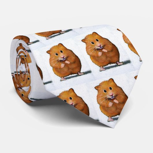 HAMSTER: KUNST: REALISMUS: KRAWATTE (Gerollt)
