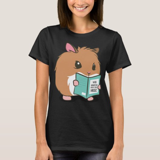 Hamster Learn Music Funny Rodent T-Shirt (Vorderseite)