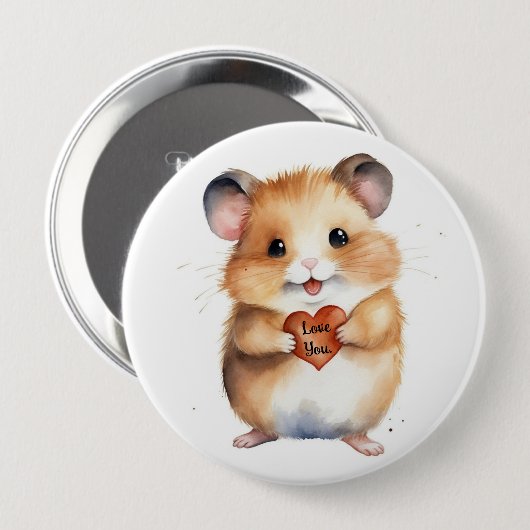 Hamster-Liebe-Schaltfläche Button (Vorne & Hinten)