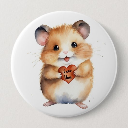 Hamster Liebt Dich Knopf Button (Vorderseite)