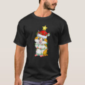 Hamster Lighting Xmas Tree Matching Hamster Christ T-Shirt (Vorderseite)