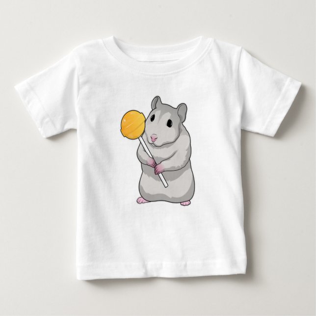 Hamster Lollipop Baby T-shirt (Vorderseite)