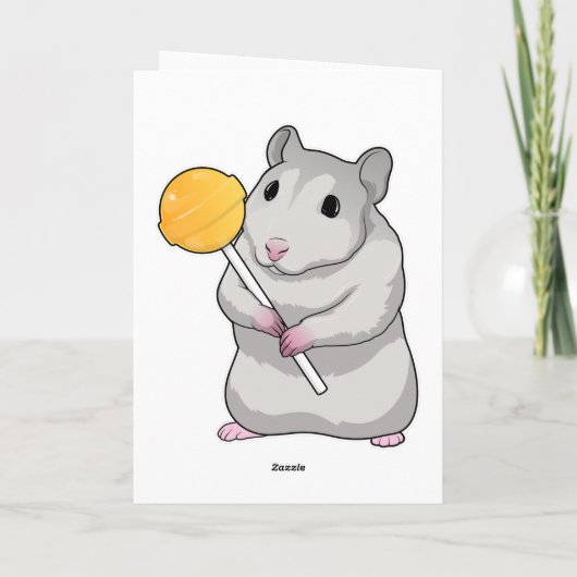 Hamster Lollipop Karte (Rückseite)