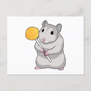 Hamster Lollipop Postkarte