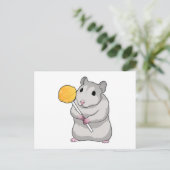 Hamster Lollipop Postkarte (Stehend Vorderseite)