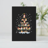Hamster Lover Christmas Tree Guinea Pigs Gift RSVP Karte (Stehend Vorderseite)
