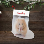 Hamster Lover Foto & Name Personalisiert Kleiner Weihnachtsstrumpf