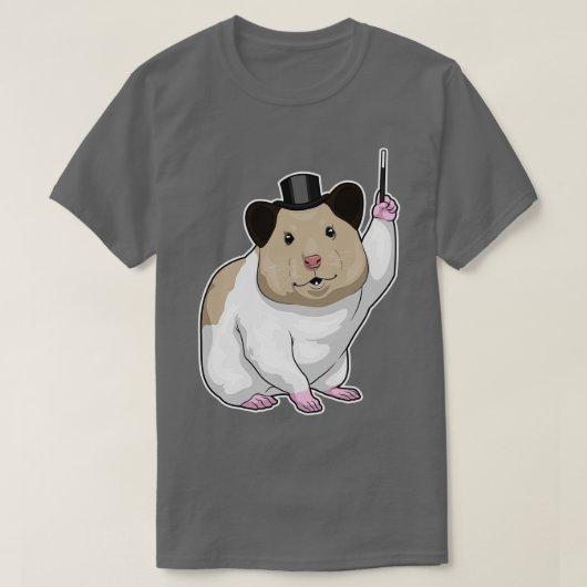 Hamster Magician Magic Zauberstab T-Shirt (Design vorne)