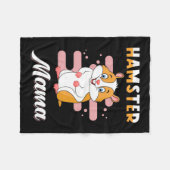 Hamster Mama Fleecedecke (Vorderseite (Horizontal))
