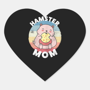 Hamster Mama Niedlich Kawaii Frauengeschenk Herz-Aufkleber