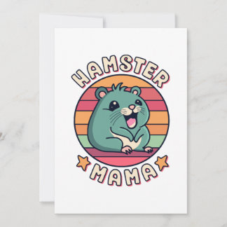 Hamster Mama Niedlich Kawaii Rodent Mother Einladung