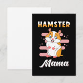 Hamster Mama RSVP Karte (Vorne/Hinten)