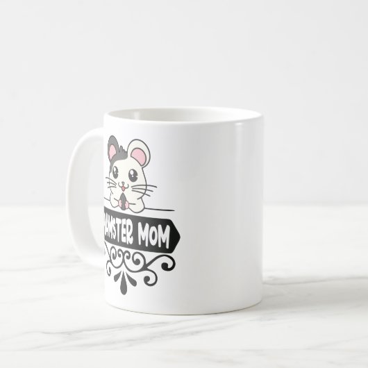 Hamster Mama Tierliebhaber niedlich Kaffeetasse (Vorderseite Links)