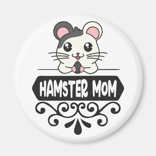 Hamster Mama Tierliebhaber niedlich Magnet (Vorne)