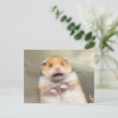 Hamster Meme Postkarte (Stehend Vorderseite)