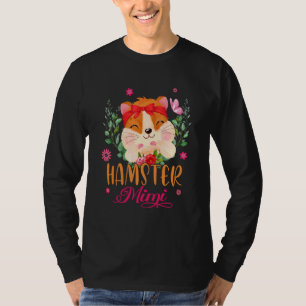 Hamster Mimi Niedliche Blume Hamster Bow Krawatte  T-Shirt