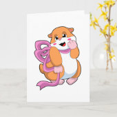 Hamster mit Band Karte (Gelbe Blume)